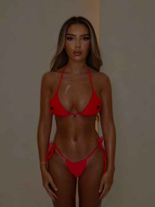 Red Star Bikini Top